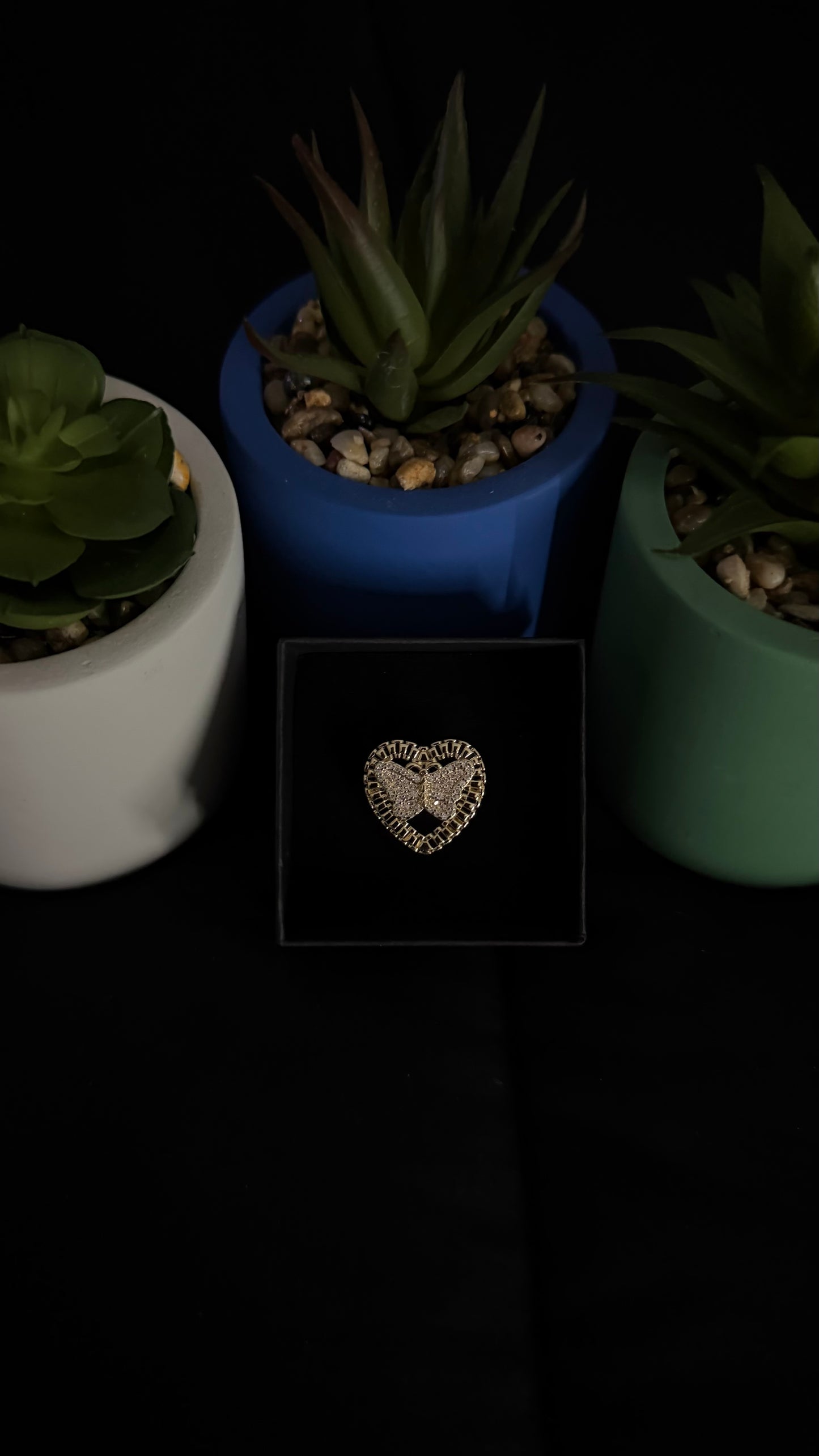 Butterfly Heart Gold Filled Ring