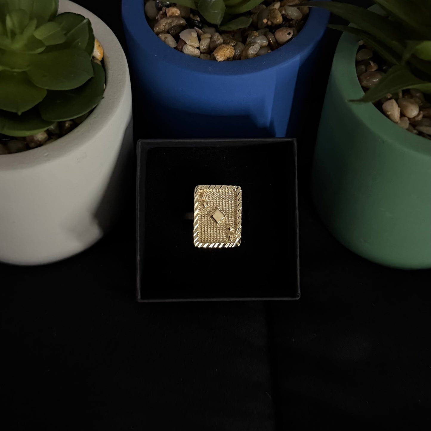 Ace of Diamonds Card Ring