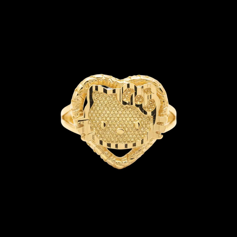 HK Face Heart Ring