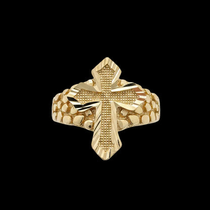 Cross Nugget Ring