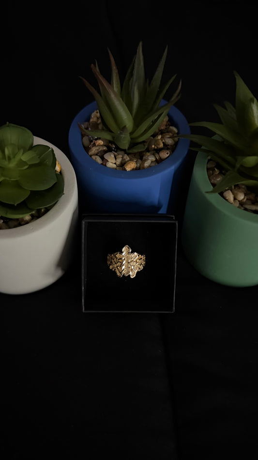 3 Cross Nugget Ring