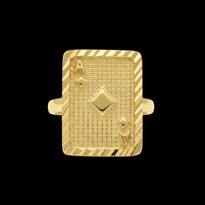 Ace of Diamonds Card Ring